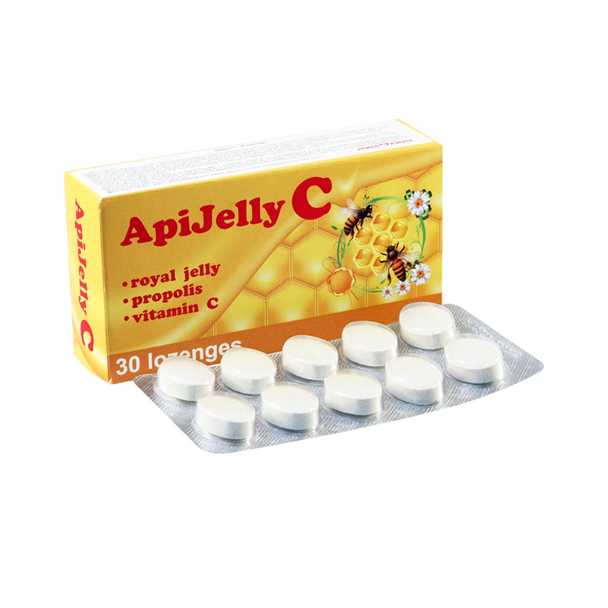 Apijelly C - აპიჯელი C  30 საწუწნი ტაბლეტი